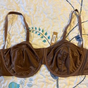 Skims Brown underwire 44C bra Jasper NWT